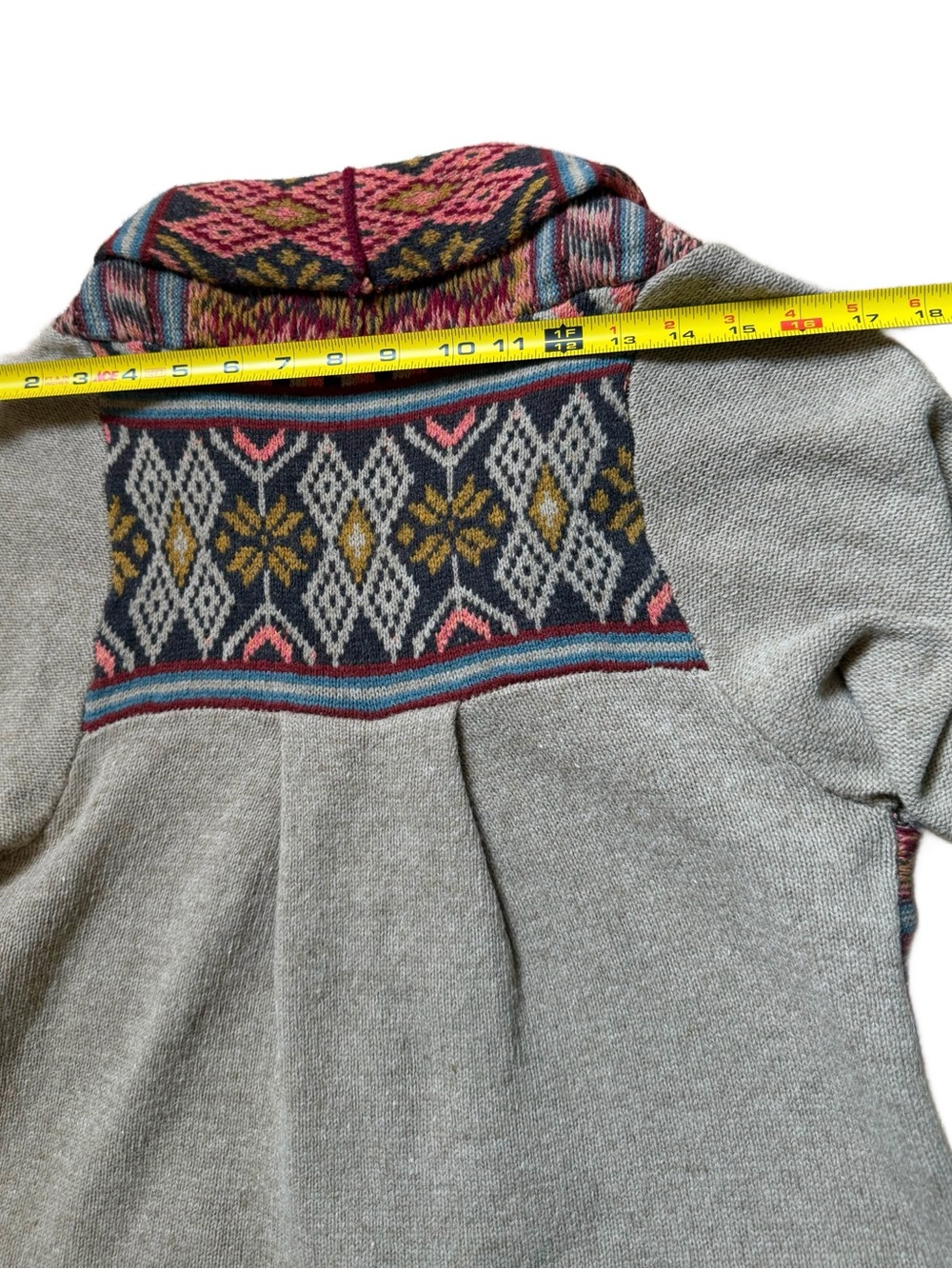 Free People Fair Isle Cardigan M Coastal Grandmother Fisherman Wool - Picture 7 of 15